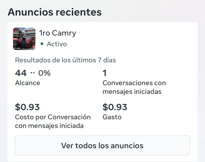 Su campaña en la app de Meta